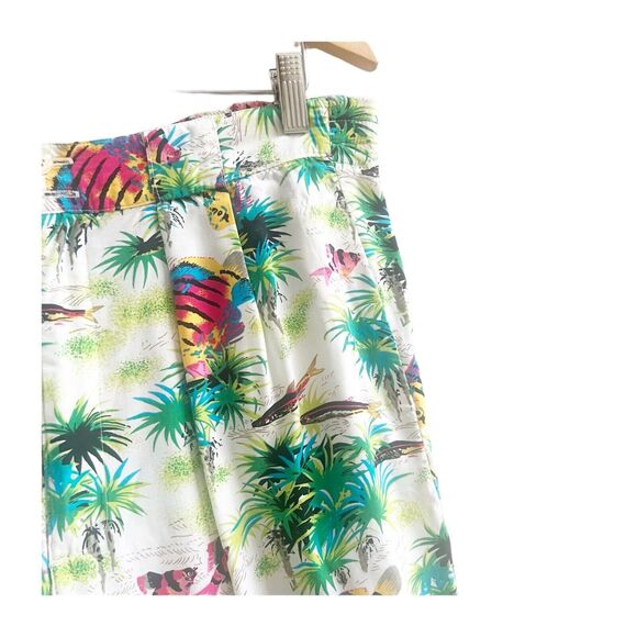 Gap Tropical Lightweight Trousers Novelty Tapered Leg Colorful Size Large Rayon - Picture 6 of 10